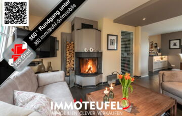 Wohnzimmer mit Kamin